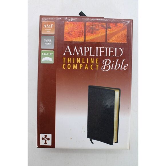 Amplified Thinline Bible, Compact, Bonded Leather, Black - Picture 1 of 13